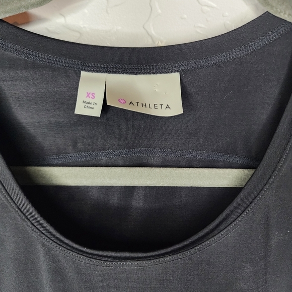 Athleta Ruched Side Tie Black Tank Top Size XS - Picture 5 of 7
